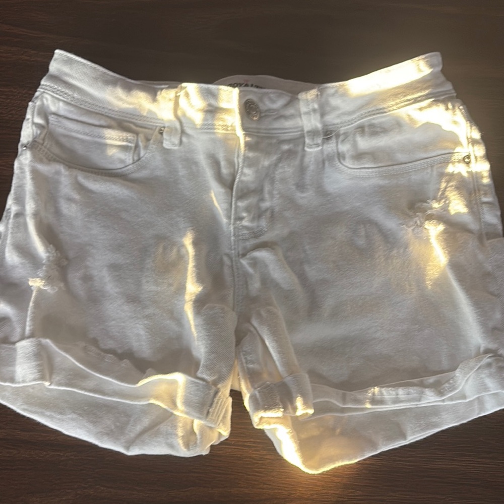 Royalty For Me White Jean Shorts